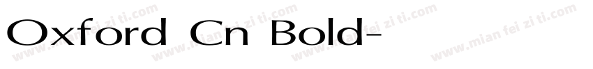 Oxford Cn Bold字体转换